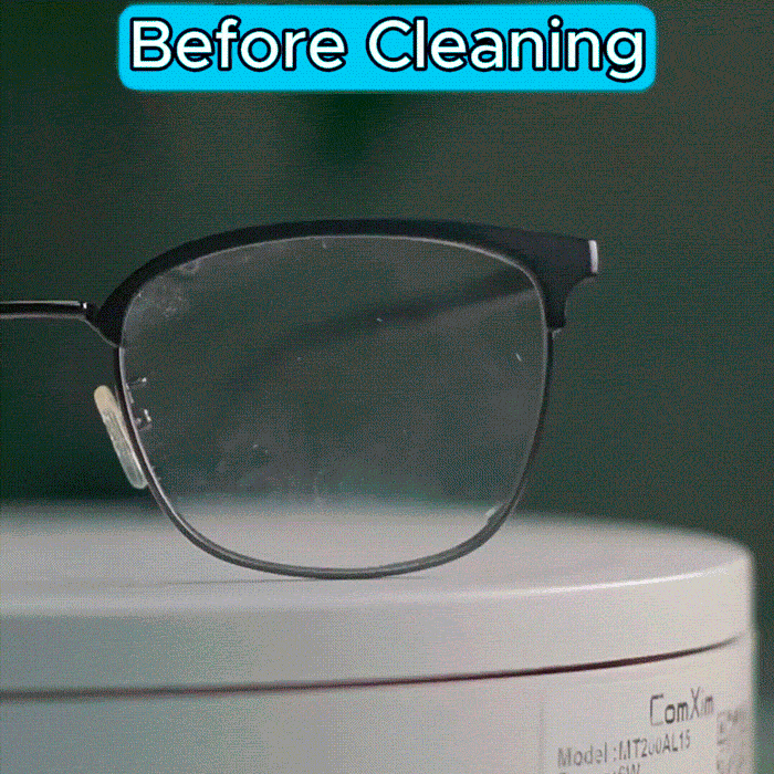 Pavwerly glasses cleaner showing clearer, spotless lenses